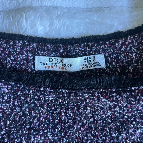 Dex The Suit Shop Black Speckled Sleeveless Office Attire Sleeveless Top - Picture 5 of 7